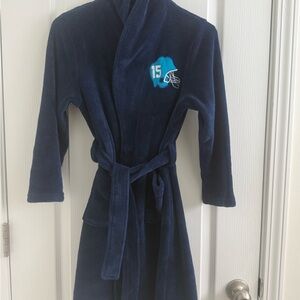 Youth Navy Blue Plush Bath Robe